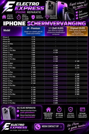 iPhone Schermreparatie Thuis/Werk Brussel & Omgeving, Télécoms, Verzenden, Neuf