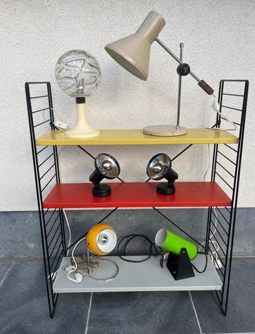 Lamp (6) - Metaal, Plastic, Chroom - Lot van 6 vintage