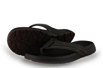 Skechers Slippers in maat 43 Bruin, Kleding | Heren, Slippers, Bruin, Verzenden, Zo goed als nieuw