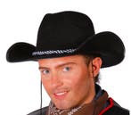 Cowboy Hoed Zwart Wit, Verzenden, Nieuw