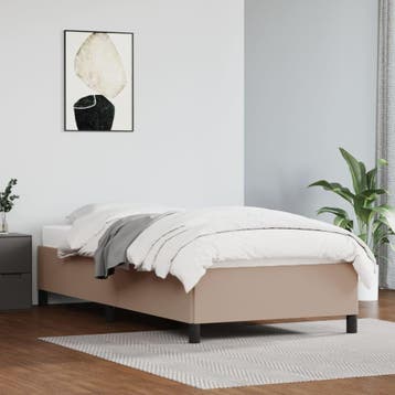 vidaXL Bedframe kunstleer cappuccinokleurig 80x200 cm, Verzenden, Nieuw