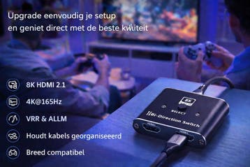 DrPhone ARC15 HDMI 2.1 Switch – 8K 60Hz / 4K 165Hz –, Verzenden, Nieuw