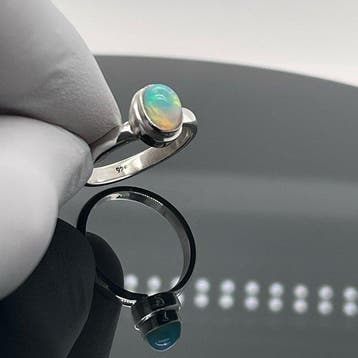 Zilver - Ring - Natuurlijke opaal