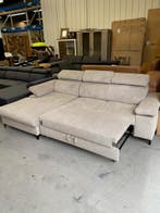 Macon slaapbank / zetelbed beige (nieuw, outlet), Huis en Inrichting, Nieuw