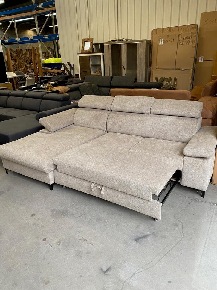 Macon slaapbank / zetelbed beige (nieuw, outlet), Maison & Meubles, Chambre à coucher | Canapés-lits