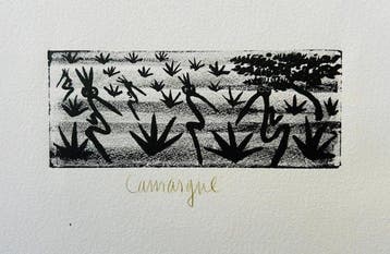 Hervé Di Rosa (1959) - Camargue - Lithographie originale