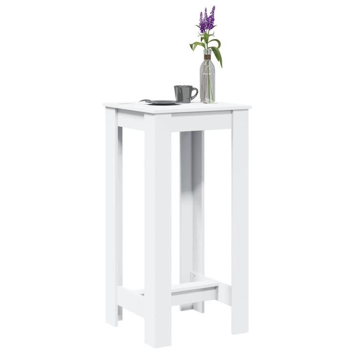 vidaXL Bartafel 51x50x103,5 cm bewerkt hout wit, Maison & Meubles, Tables | Tables à manger, Envoi