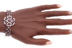 Armband - 14 karaat Witgoud - 10.94ct. tw. Robijn - Diamant, Nieuw