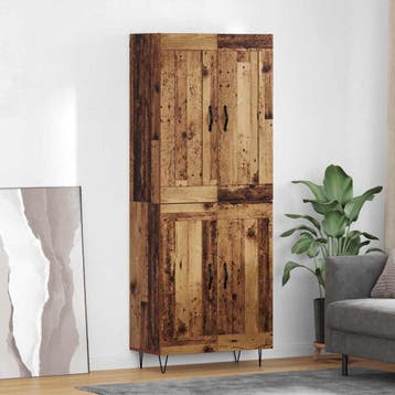 vidaXL Highboard Oud Hout 69,5 x 34 x 180 cm Bewerkt hout, Verzenden, Nieuw