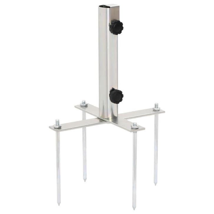 vidaXL Parasolvoet met grondpennen voor Ø32-38 mm staal, Tuin en Terras, Parasols, Nieuw, Verzenden