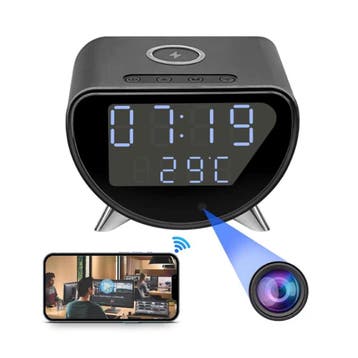 Camera Wekker - 4K WiFi Klok - Smart Home Security Night, Verzenden, Nieuw