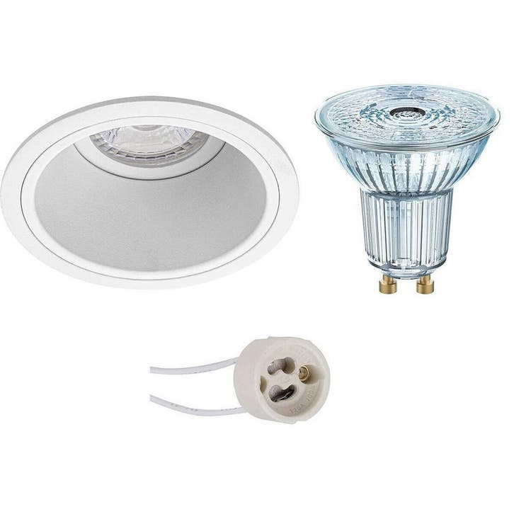 LED Spot Set 4W Dimbaar - Ronde Witte Inbouwspot GU10 - Natu, Maison & Meubles, Lampes | Spots, Envoi