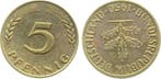 Duitsland Fehlpraegung 5 Pfennig 1950 J Stempeldrehung 180°, Verzenden