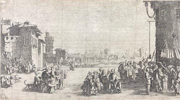 Jacques Callot (1592-1635) - Il mercato degli schiavi, Antiek en Kunst
