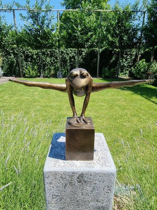 Beeldje - Jumping frog - Brons, Antiquités & Art, Art | Objets design