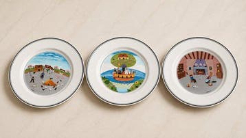Villeroy & Boch - Trois grandes assiettes décoratives «