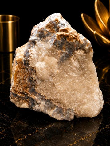 Natural Druzy Quartz Specimen on Agate Matrix – 120 g – 6 cm, Handtassen en Accessoires, Verzenden, Nieuw