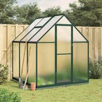 vidaXL Tuinkas met basisframe 169x169x202 cm aluminium groen, Verzenden