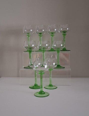 Verreries Doyen - Art-Deco ca 1930 - Drinkset (10) - Glas -