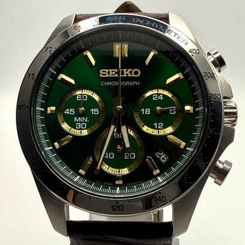 Seiko - Chronograph Tachymeter Green Dial Quartz - Zonder