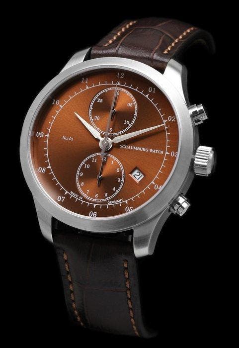Schaumburg Watch - Chronograph No. 1 Coffee - Automatic -, Handtassen en Accessoires, Horloges | Heren