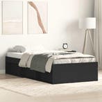 vidaXL Bedframe zwart 90x200 cm, Huis en Inrichting, Slaapkamer | Bedden, Verzenden, Nieuw