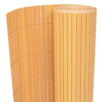 vidaXL Tuinafscheiding dubbelzijdig 90x300 cm PVC geel, Tuin en Terras, Verzenden, Nieuw