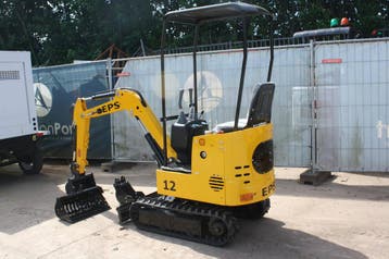 Veiling: Minigraver Nuoman EPS NM-E12 Diesel 7kW Demo, Ophalen