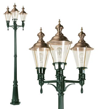 Tuinverlichting klassiek Klassieke 3-koppige lantaarn Ende, Tuin en Terras, Verzenden, Nieuw