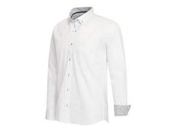 Veiling - Cappuccino Italia Stretch Overhemd Ancona Wit - M, Vêtements | Hommes