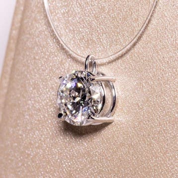 Zonder minimumprijs - Hanger - 14 karaat Witgoud - 3.14ct.