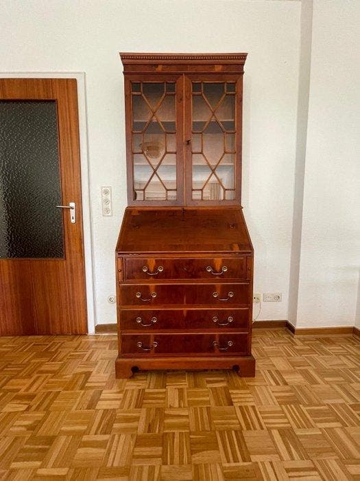 Vitrinekast - Hout - Engelse secretaris Vitrin, Antiek en Kunst, Curiosa en Brocante