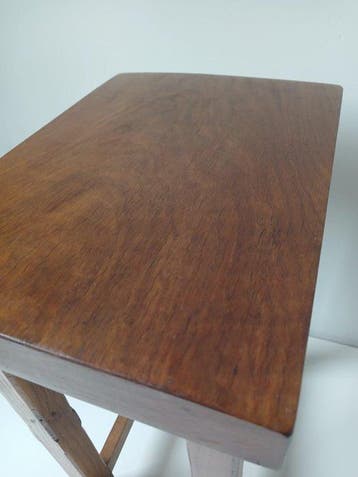 Bijzettafel - Hout - Vintage - Brutalist, Antiek en Kunst