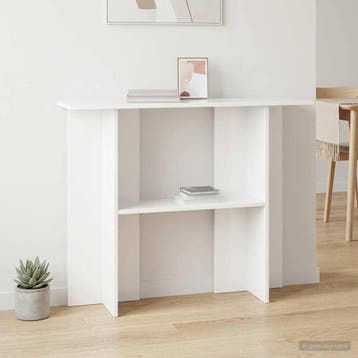 vidaXL Wandtafel Wit 100 x 30 x 75 cm Bewerkt hout, Maison & Meubles, Verzenden