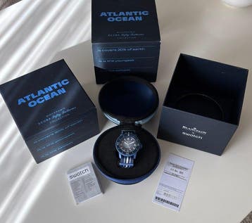 Blancpain x Swatch - Blancpain Scuba Fifty Fathoms Atlantic, Handtassen en Accessoires, Nieuw