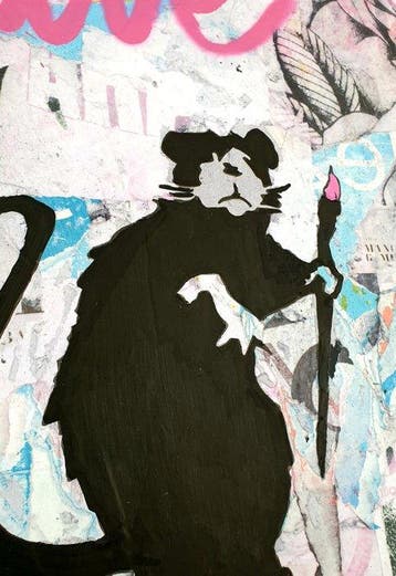 lasveguix (1986) - Banksy Rat ONE LOVE.