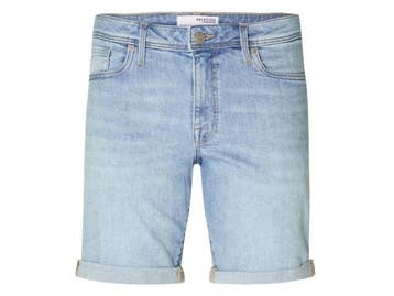 Veiling - Selected Alex Slim Short Blue Denim - S, Kleding | Heren, Broeken en Pantalons, Nieuw