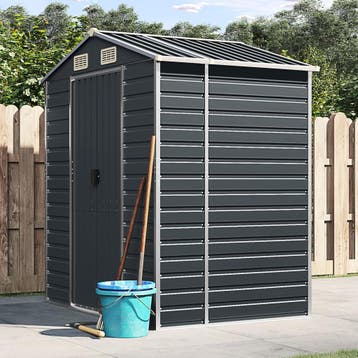 vidaXL Tuinschuur 191x130x198 cm gegalvaniseerd staal, Verzenden, Nieuw