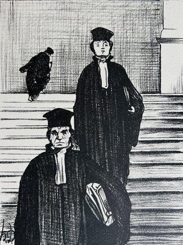 Honoré Daumier, after - Grand escalier du Palais de Justice