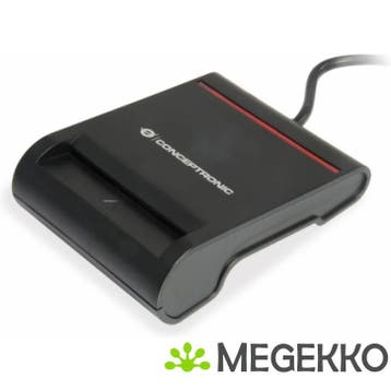 Conceptronic SCR01B smart card reader Zwart USB 2.0, Computers en Software, Verzenden, Nieuw