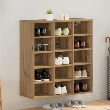 vidaXL Schoenenkast Artisan Eiken 77,5 x 30 x 83,5 cm, Verzenden, Nieuw