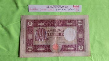 Italie. - 1.000 Lire - 01/08/1944 - Grande M BARBETTI