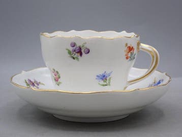 Meissen - Tasse et soucoupe - Porcelaine - Knaufzeit