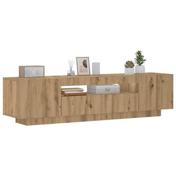 vidaXL Tv-meubel met LED 160x35x40 cm bewerkt hout, Verzenden