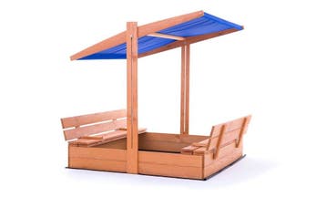 Veilige Zandbak Kinderen | 120x120 | Premium Hout | Grati..., Tuin en Terras, Bloembakken en Plantenbakken, 100 cm of meer, Vierkant