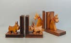 Boekensteunen (2) - Hout - Hond, Schotse Terriër.