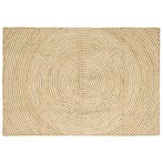 vidaXL Tapijt Natuurlijk en Wit 140 x 200 cm Jute, Maison & Meubles, Ameublement | Tapis & Moquettes, Verzenden