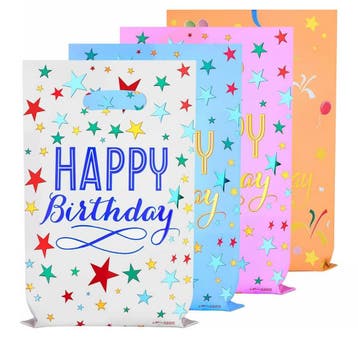 Fako Bijoux - 40x Folie Uitdeelzakjes Happy Birthday - 40, Diversen, Cadeauverpakkingen, Verzenden, Nieuw