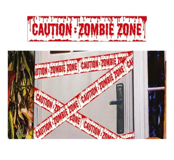 Halloween Afzetlint Zombie 6m, Hobby en Vrije tijd, Feestartikelen, Nieuw, Verzenden