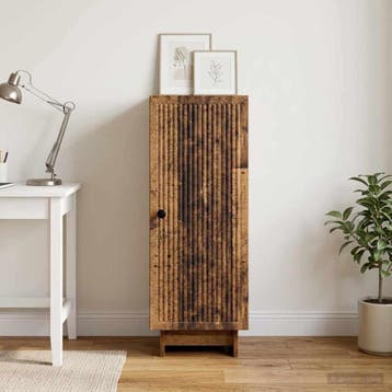 vidaXL Dressoir Oud hout 33 x 34,5 x 90 cm Bewerkt hout, Huis en Inrichting, Kasten | Dressoirs, Verzenden, Nieuw
